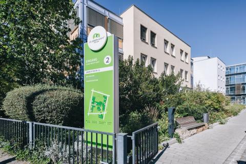 Praxis für Anästhesie und Schmerztherapie, Außenansicht.
